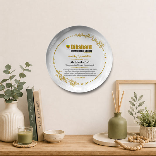 Customized Appreciation Award Ceramic Plate | Corporate & School Awards