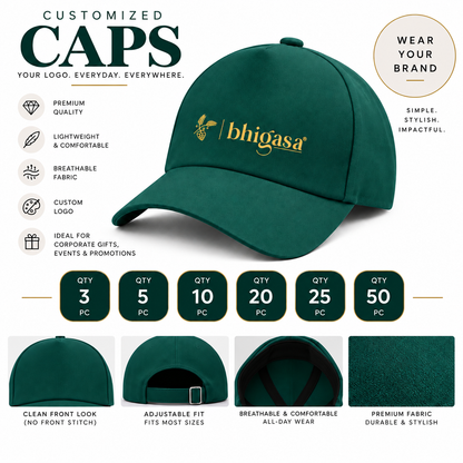 Elevate your brand with our Premium Customized Caps, designed for style, comfort, and everyday use. Featuring a sleek design and high-quality custom logo printing, they are perfect for businesses, promotional campaigns, corporate events, teams, and branded merchandise.