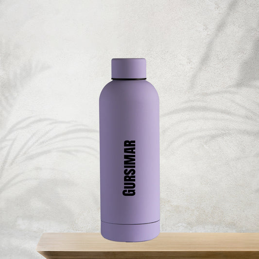 Personalized Matt Water Bottle - Lavender