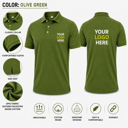 Customized Polo T-Shirt With Your Logo | Premium Corporate & Team Wear