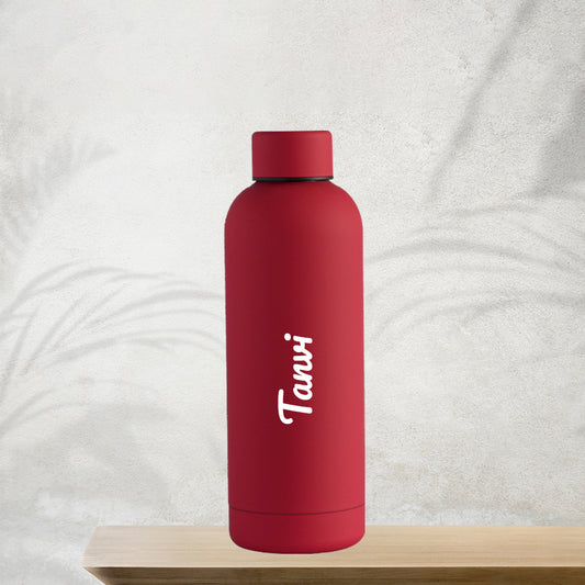 Personalized Matt Water Bottle - Red