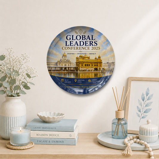 Premium Decorative Display Plate with Stand | Personalized Printed Gift Plate | Custom Souvenir Plate