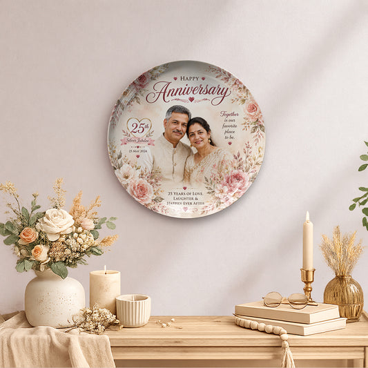 Personalized Anniversary Ceramic Plate Gift