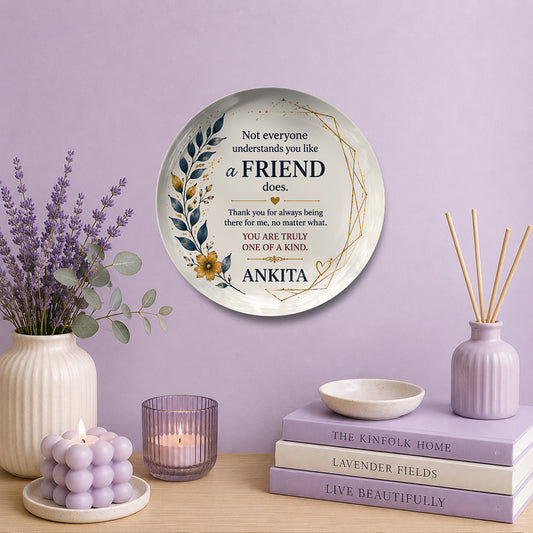 Personalized Friend Gift Ceramic Wall Plate