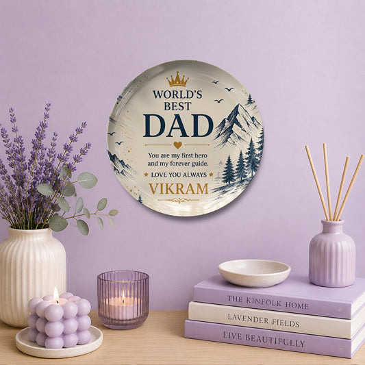 Personalized Decorative Ceramic Plate for Dad