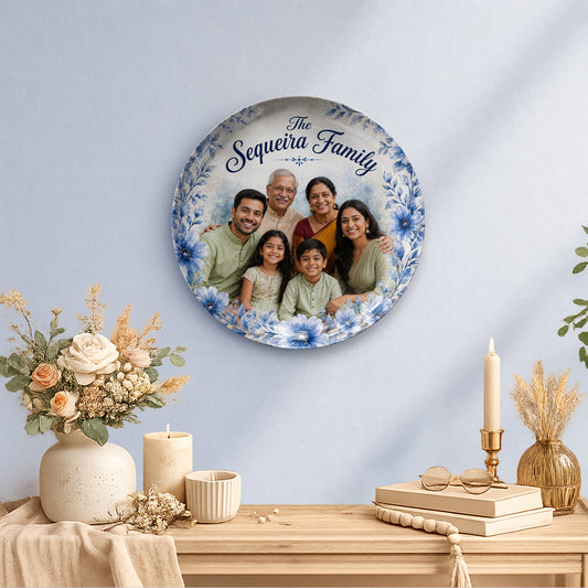 Personalized Family Photo Ceramic Plate