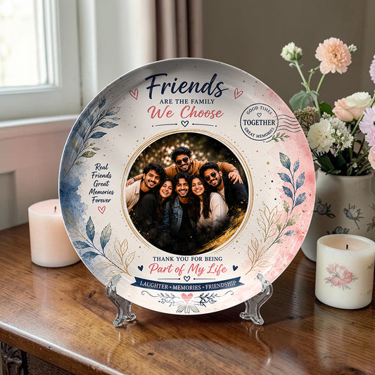 Personalized Friendship Photo Ceramic Plate Gift