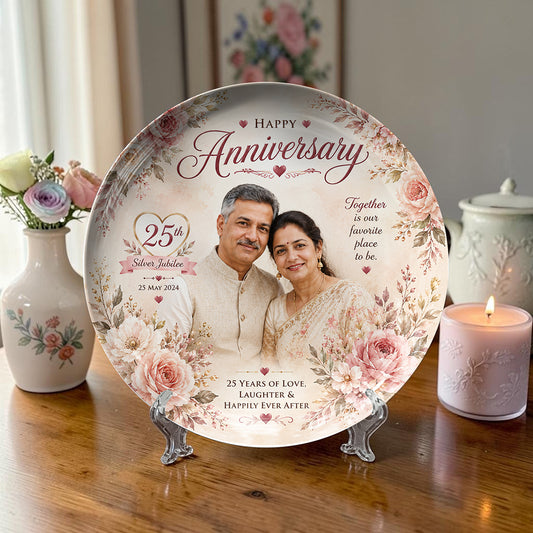 Personalized Anniversary Ceramic Plate Gift
