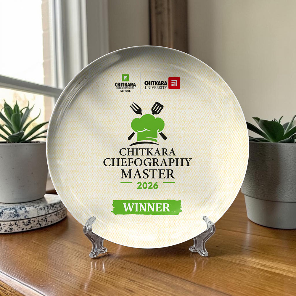 Customized winner award ceramic wall plate with event logo printing, premium ceramic plate printing, glossy custom wall plate finish, competition trophy design, academic achievement memento, souvenir keepsake, recognition award plate, and decorative ceramic wall decor for events and ceremonies