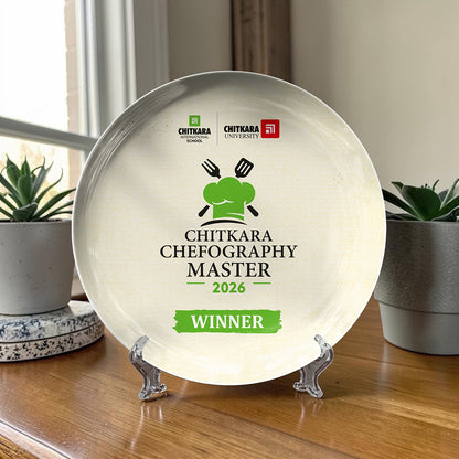 Customized winner award ceramic wall plate with event logo printing, premium ceramic plate printing, glossy custom wall plate finish, competition trophy design, academic achievement memento, souvenir keepsake, recognition award plate, and decorative ceramic wall decor for events and ceremonies
