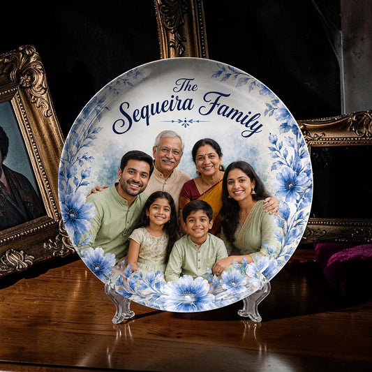 Personalized Family Photo Ceramic Plate