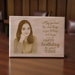 Personalized Wooden Photo Plaque for Birthday