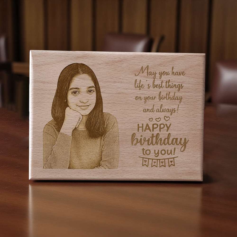 Wooden Plaque For Birthday