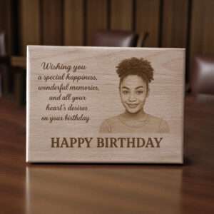 Personalized Wooden Photo Plaque for Birthday