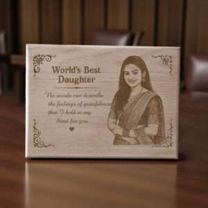 Personalized Wooden Photo Plaque for Daughter