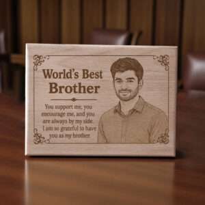 Personalized Wooden Photo Plaque for Brother