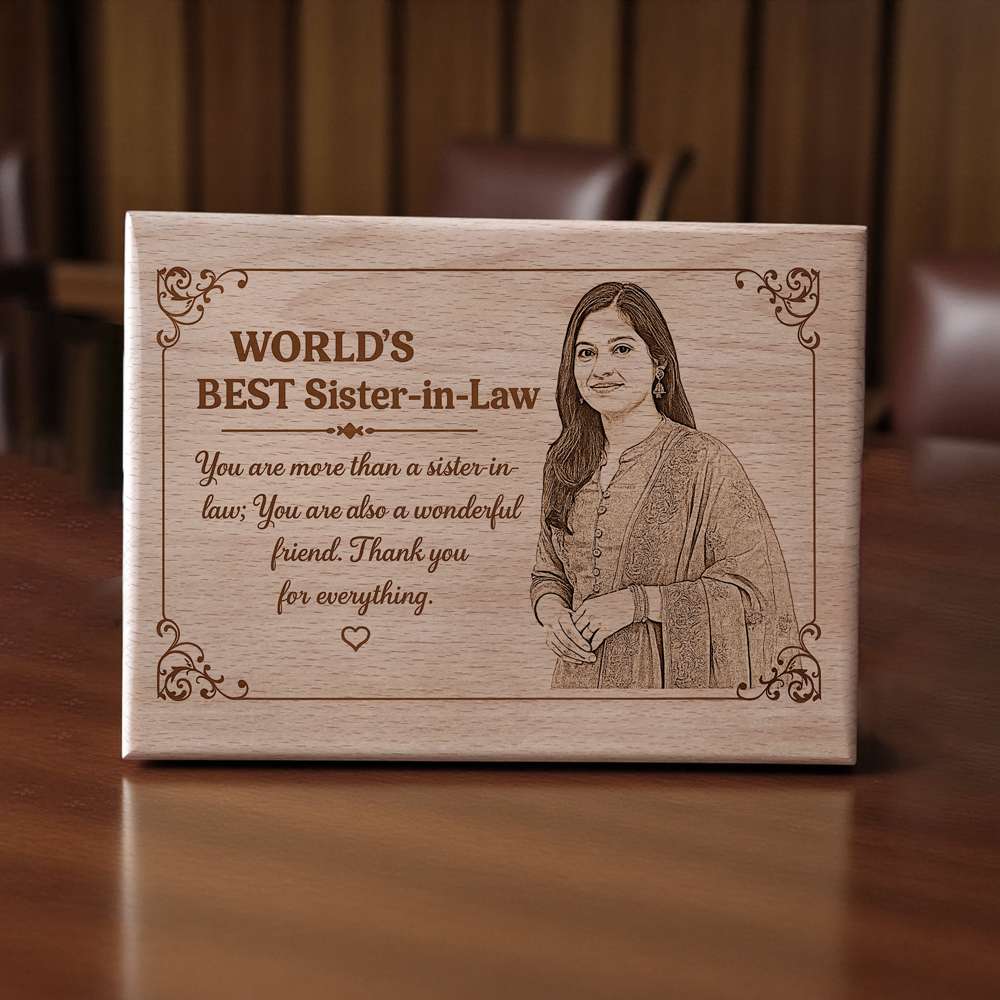 Wooden Plaque For Sister-In-Law