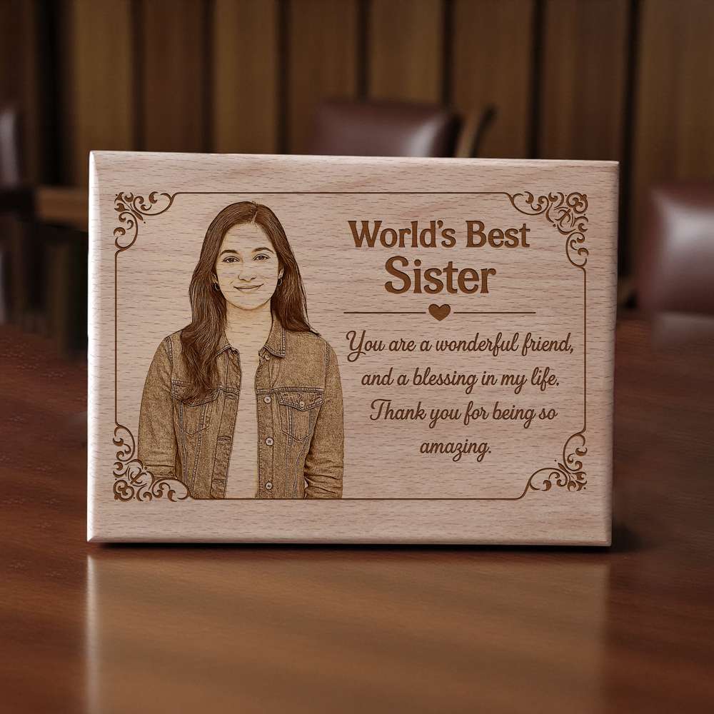 Wooden Plaque for Sister