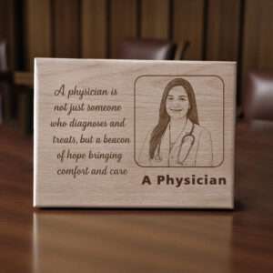 Personalized Wooden Photo Plaque for Physician